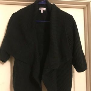 3/4 sleeve heavy knit black sweater. Sz XL